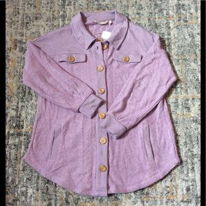 SOFT SURROUNDINGS TERRY KNIT SHACKET/SHIRT! NWT! M